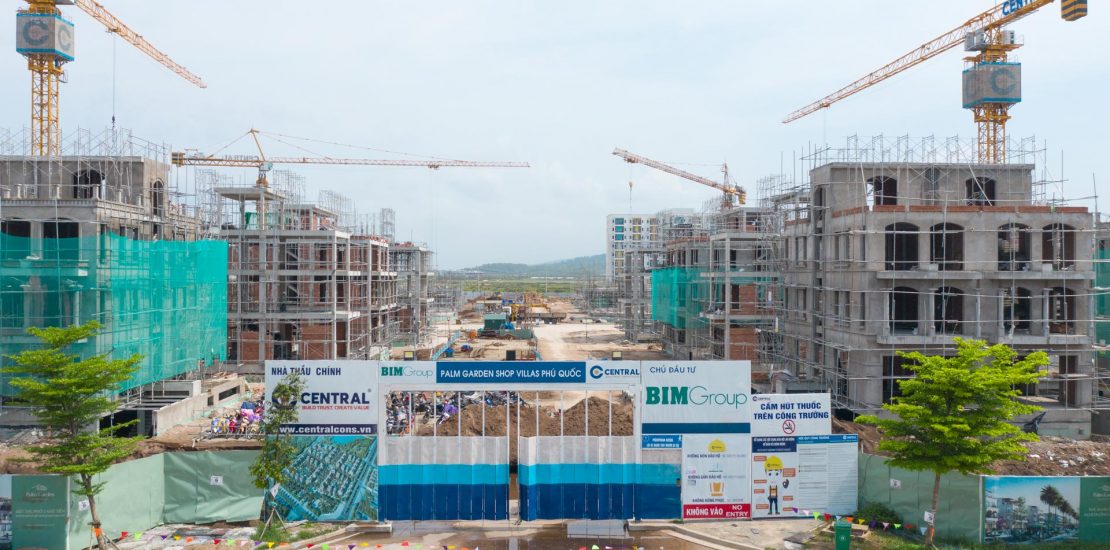 Palm Garden Shop Villas - Tiến độ tháng 4-2020