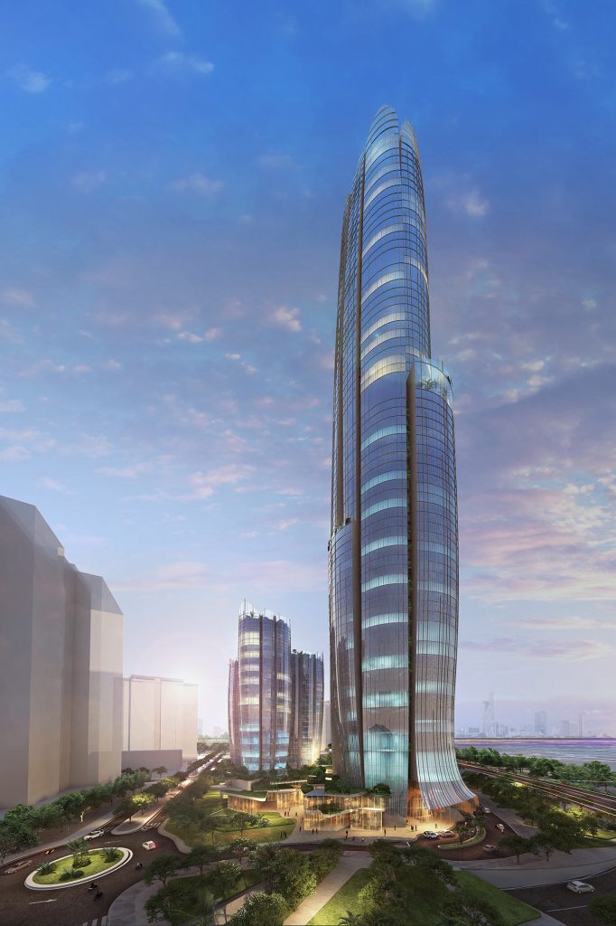 Phối cảnh tòa khách sạn Hyatt cao 69 tầng tại Eco Green Saigon