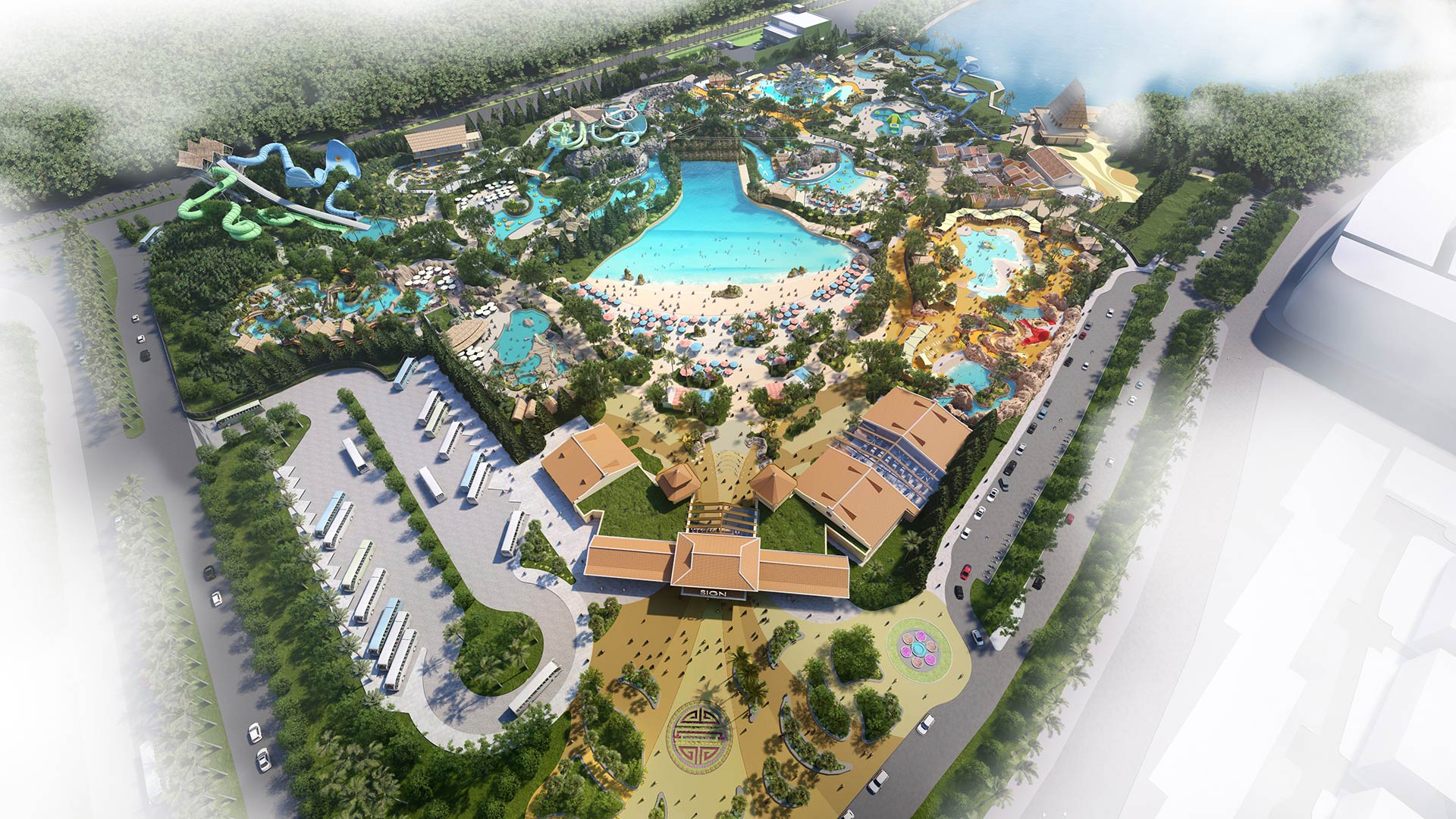 Phu Quoc Marina Waterpark - Phoi canh cong vien nuoc